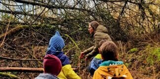 Den tierischen Nachbarn auf der Spur – Kinder der Lebenshilfe-Waldkita Rocky Hill lernen beim Fährtenlesen viel über die Natur
