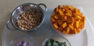 Kürbis – Kichererbsen – Spinat – Curry (vegan)