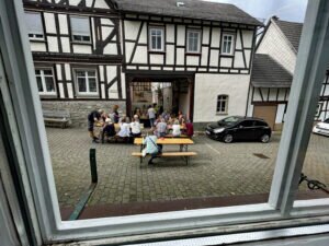 Blick auf Ruudkoops Hofgesellschaft