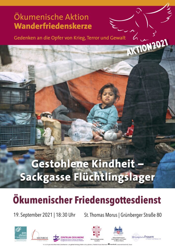 Ökumenische Aktion Wanderfriedenskerze am 19.9. um 18:30 Uhr in der Kulturkirche Ökumenische Aktion Wanderfriedenskerze am 19.9. um 18:30 Uhr in der Kulturkirche