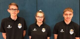 Jugendliches Basketballtrainerteam mit Engagement