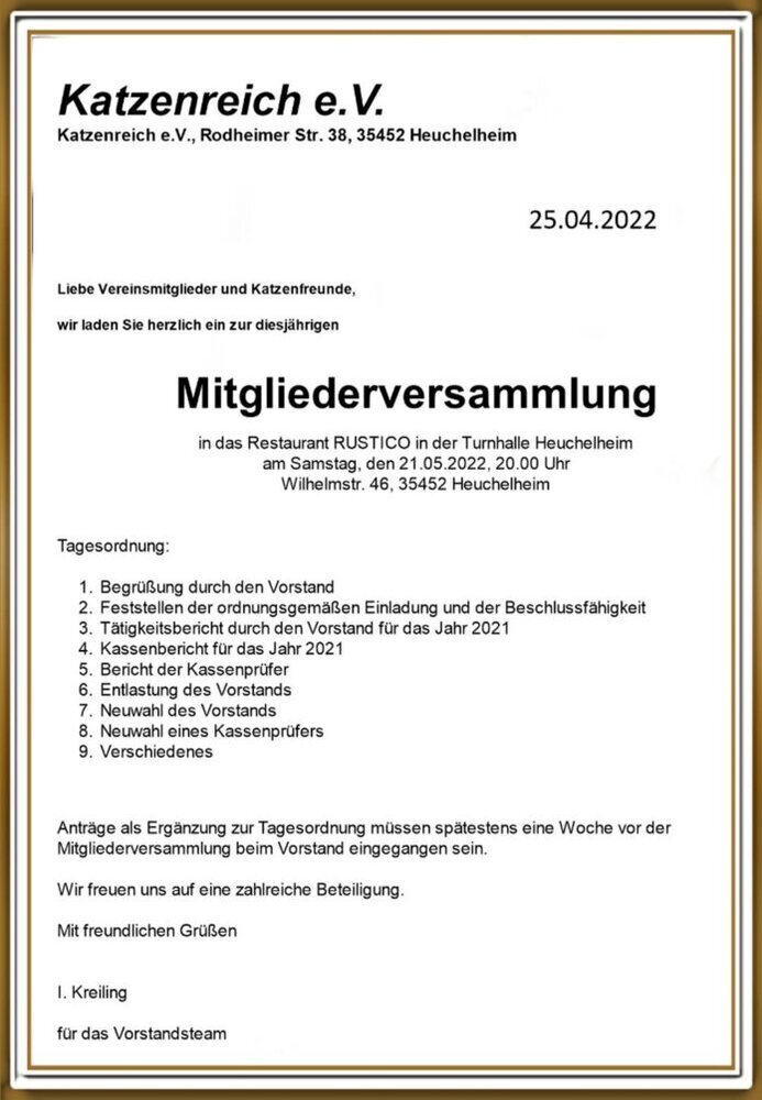 Enladung Mitgliederversammung 2022 neu