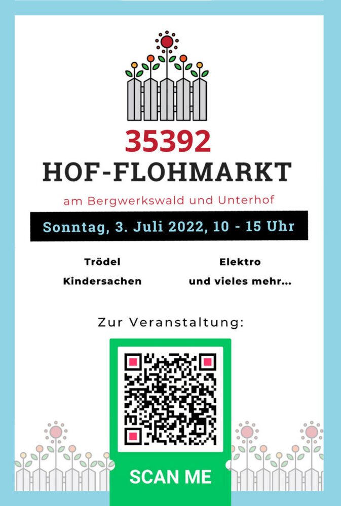 Hof-Flohmarkt Flyer