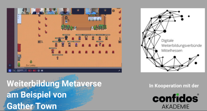 2022_Sreen_kick-off_DWMH Akteure der Digitalen Weiterbildungsverbünde Mittelhessen in den virtuellen Lern- und Arbeitswelten von Gather.town (Screenshot: Holger Fischer)