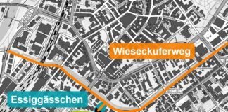 Essiggässchen und Bahnunterführung: VCD Gießen will Option auf Reaktivierung gewahrt sehen Das Essiggässchen stellt eine Fußwegeverbindung vom Kliniksviertel zur Wieseck dar. Ampelfrei und abseits des Autoverkehrs würde sich eine Verbindung durch den Grünzug der Wieseck bis zum Schwanenteich ergeben, wenn der bestehende Tunnel unter der Lahn-Kinzig-Bahn wieder geöffnet würde.
