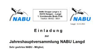 Jahreshauptversammlung NABU Langd am 14.01.23