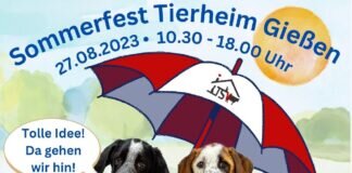 Nicht vergessen! Sommerfest im Tierheim Gießen!