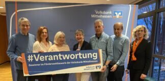 500 Euro für Musik- und Kunstschule Grünberg e. V. bei Verlosung der Volksbank Mittelhessen