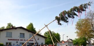 “Musikzug Holzheim”, gut besuchte traditionelle Maifeier am 1. Mai 2024