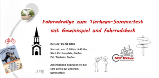 Fahrradrallye zum Tierheim-Sommerfest