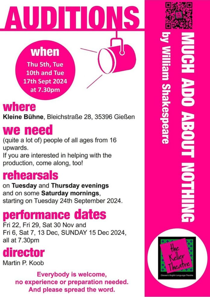 Auditions Much Ado about Nothing