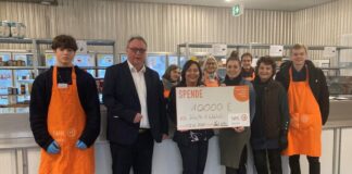 Kretz + Wahl unterstützt die Arbeit der Tafel Gießen mit 10.000 Euro