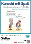 „Kunscht mit Spaß“ vom 13.- 20.01.2025 in Gießen- Hessen macht mit Wanderausstellung des Karikaturisten Phil Hubbe auf MS aufmerksam