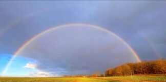 Doppelter Regenbogen bei Nidda