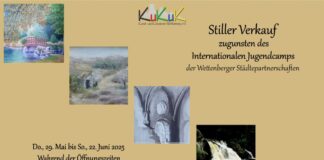 29. Mai 2025 – Kunst für einen guten Zweck kaufen – Stiller Verkauf zugunsten des Internationalen Jugendcamps