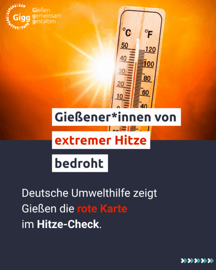 Rote Karte für Gießen im Hitze Check