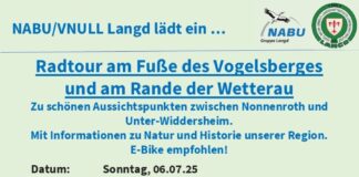 NABU / VNULL Langd lädt zur Radtour am 6. Juli