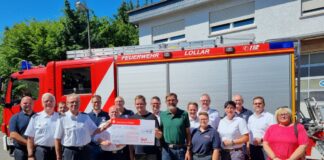 Große Solidarität im Landkreis Gießen – Kreisfeuerwehrverband überreicht Spendenscheck an Familie Schnepp