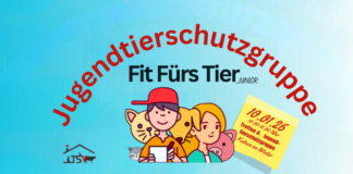 Einladung zum nächsten Treffen der Jugendtierschutzgruppe „Fit Für’s Tier“ Junior