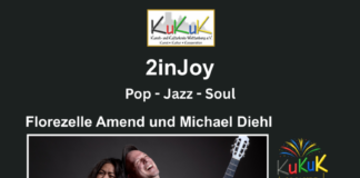 KuKuK Wettenberg – SA 7. Februar – 19.30 Uhr 2inJoy – Souljazz meets Fingerstyle