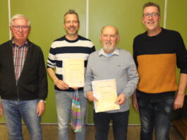 Edwin Magel und Claus Neumann feiern 60-jähriges Jubiläum