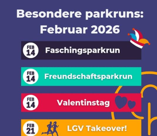 Bunter Februar beim Schwanenteich parkrun!