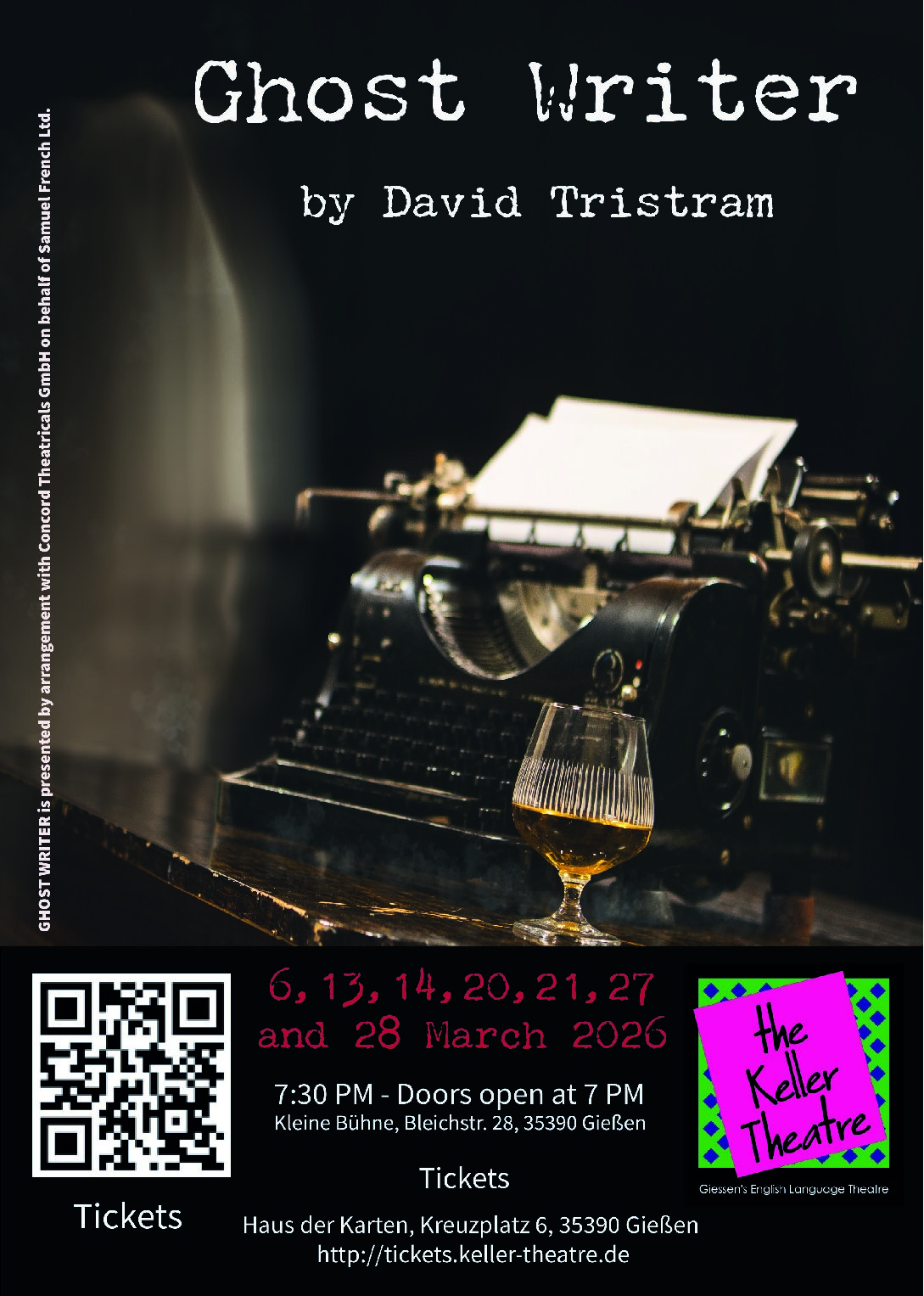 The Keller Theatre presents “Ghost Writer” by David Tristram