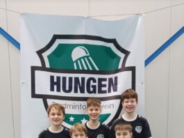Jugendteams des Badmintonverein Hungen beenden erfolgreiche die Spielrunde. U13 holt nach U11 und U15 am letzten Spieltag auch noch die Meisterschaft.