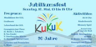 KuKuK feiert Jubiläumsfest 20 Jahre Verein und Kunst- und Kulturhalle am 10. Mai