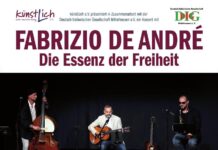 Konzertabend Hommage an den italienischen Liedermacher Fabrizio De André „Die Essenz der Freiheit“ mit der Band Faber Sanna & Friends und Moderation sowie narrativen Beiträgen von Dr. Alessandro Bellardita, Lich, 25.04.2026