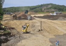 Der Bau des neuen Netto-Markts in Allendorf (Lumda) prägt den Beginn einer neuen Entwicklung im Gewerbegebiet „Hinter dem Löhrbachsgraben“