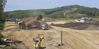 Der Bau des neuen Netto-Markts in Allendorf (Lumda) prägt den Beginn einer neuen Entwicklung im Gewerbegebiet „Hinter dem Löhrbachsgraben“
