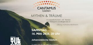 Konzert „Mythen und Träume” mit Cantamus Gießen im Rahmen der 2. Gießener Kulturnacht