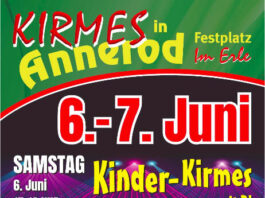 Dorfkirmes in Annerod am 6. und 7. Juni 2026