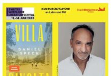 Abschlussveranstaltung des Zweiten Wetzlarer Literaturfestivals – „Villa Rivolta“: Autorenabend mit Bestsellerautor Daniel Speck in Wetzlar, 14.06.2026