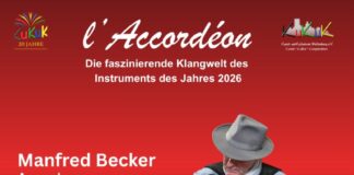 „l’Accordéon“, 18. Juli 2026 um 19 Uhr, KuKuK Wettenberg-Wißmar