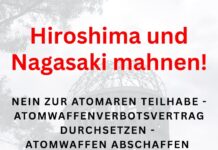 Hiroshima und Nagasaki mahnen!