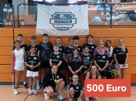 Volksbank Mittelhessen spendet der Badmintonjugend