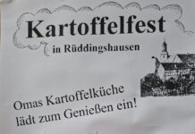 26 Jahre Kartoffelfest in Rabenau Rüddingshausen Sonntag 06.09.2026 ab 11.00 Uhr