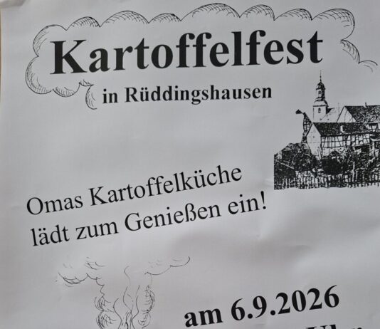 26 Jahre Kartoffelfest in Rabenau Rüddingshausen Sonntag 06.09.2026 ab 11.00 Uhr