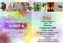 Kunst- und Kreativmarkt in der Kunsthalle und im Hof des KuKuK, SO 6. September 2026 von 11 bis 18 Uhr