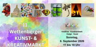 Kunst- und Kreativmarkt in der Kunsthalle und im Hof des KuKuK, SO 6. September 2026 von 11 bis 18 Uhr