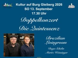 „Doppelkonzert Quintessenz“ SO 13.9. um 17.30 Uhr, Burg Gleiberg