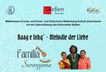 „Raag e Ishq“ – Melodie der Liebe mit Familia Dasgupta Hermann-Levi-Saal, Rathaus Gießen, Samstag, 19. September 2026 19.30 Uhr