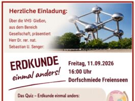 “Erdkunde einmal anders! am 11.09. in der Dorfschmiede Freienseen