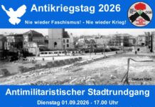 Der 1. September mahnt: “Friedensfähig statt kriegstüchtig!“