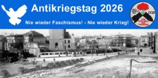 Der 1. September mahnt: “Friedensfähig statt kriegstüchtig!“