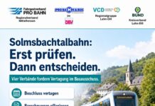 Solmsbachtalbahn: Verkehrsverbände werben im Bauausschuss des Lahn-Dill-Kreises für konstruktive Detailprüfung und Vertagung