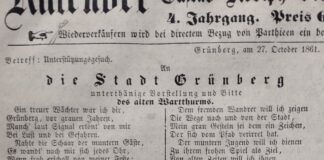 1861 entstandenes Gedicht rief zur Unterstützung auf