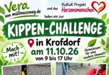 Kippen gehören in den Mülleimer – Kippen-Challenge in Krofdorf am 11.10.26